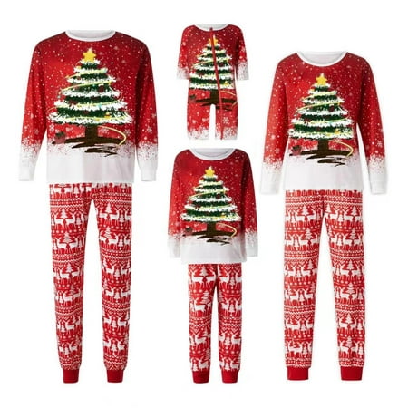 

Christmas Pajamas for Family Christmas Pjs Matching Sets Elk Dinosaurs Christma Pajama Family Xmas Sleepwear Set Women