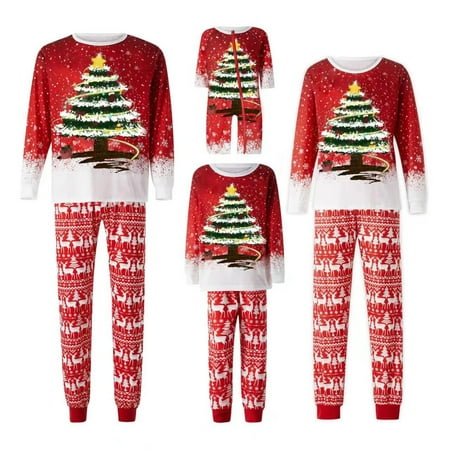 

Qiylii Family Christmas Pjs Matching Sets Baby Christmas Matching Jammies for Adults and Kids Holiday Sleepwear Set