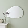 thumbnail image 2 of Irregular Shaped Acrylic Wall Mirror Self Adhesive Frameless Stick On Mirror Tile For Bathroom Bedroom Decor Style D 15.75x9.84 Inch, 2 of 6