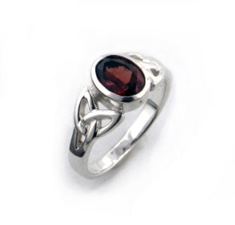 caratyogi Round Cut Stylish Red Garnet Ring Sterling Silver Size 4-12