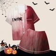 thumbnail image 5 of Uaswgudfs Women's Pajama Set with Short Sleeves, Button-Up Shirt, Elastic Shorts Wrinkle-Resistant Sleepwear Loungewear, 5 of 8