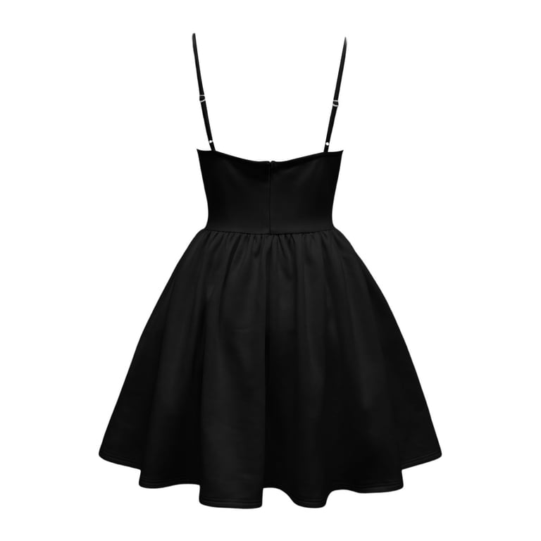 black corset chiffon flared mini dress Unir Women's Skater Dress, Spaghetti Strap Ruched Bust for Prom & Night Out, 1pc, Xs-xl, Size: Large, _icons::Ballet Body Choose your Robes:First From Left Ted Baker Sarera Candy Lace corset while a lace