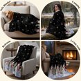 thumbnail image 6 of Black Christmas Snowman Throw Blanket for Couch, Soft Lightweight Flannel Fleece Blanket, Winter Xmas Tree Snowflakes Microfiber Plush All Season Decorative Blankets Gifts for Sofa Bed Office 40"x60", 6 of 9