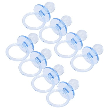 AOKID Mini Pacifiers Blue,50 Pcs Clear Acrylic Mini Pacifiers Baby ...