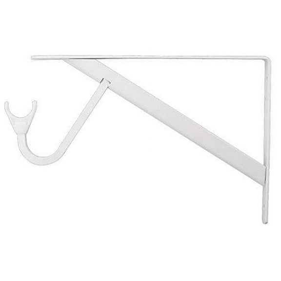 John Sterling Max Duty Shelf and Rod Bracket - White Heavy Duty Support - White