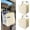 Beige-2P, variant on Witaxima Car Trash Bag Hanging, 2.14 Gal Car Trash Can with Storage Pockets, PU Leather Backseat Organizer for Cars, SUVs, Trucks, Black