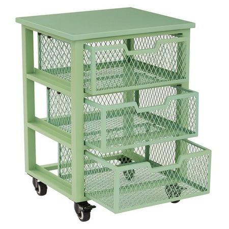 Office Star Osp Designs 3 Drawer File Cart In Green Walmart Canada