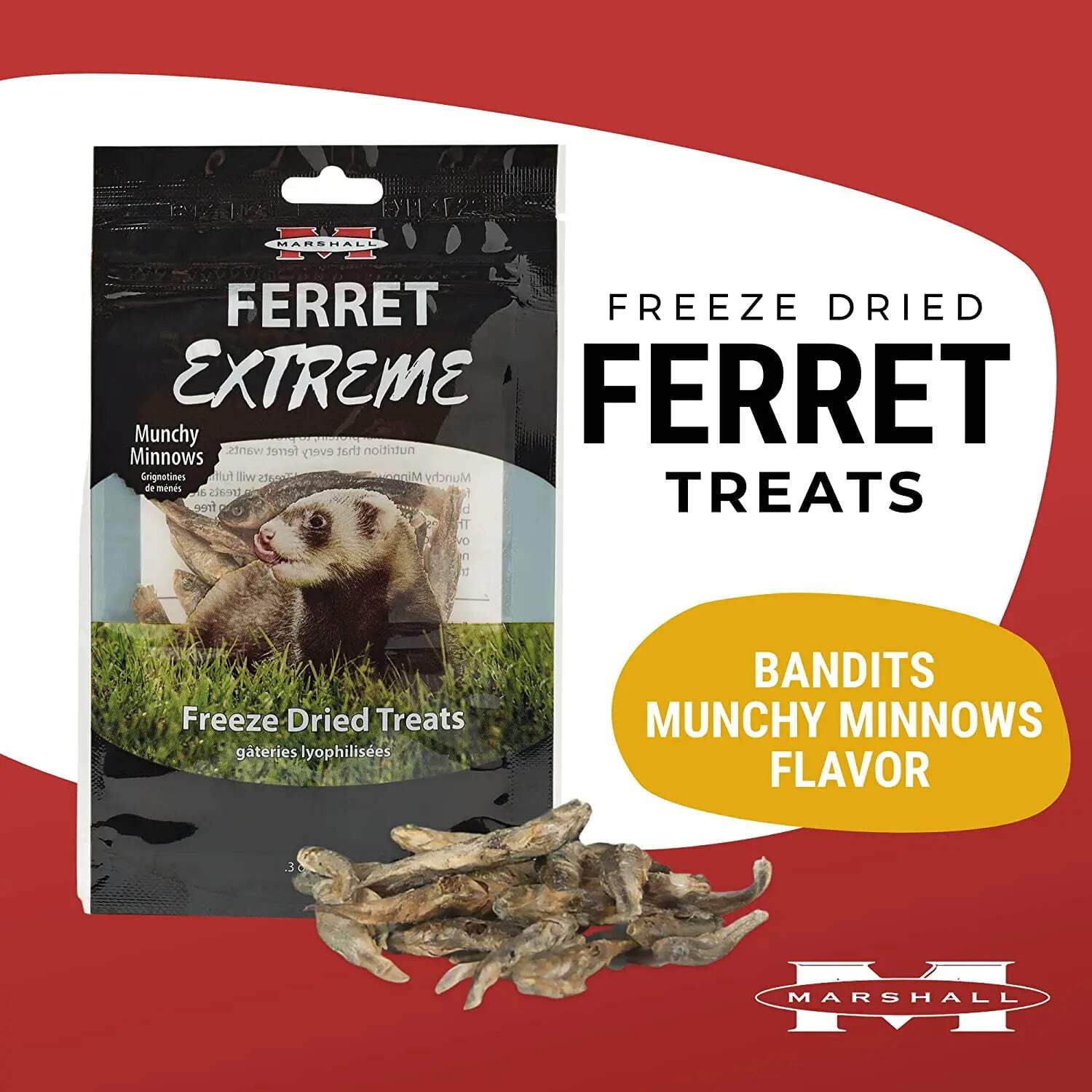 Marshall Ferret Extreme Freeze Dried Munchy Minnows Treat 3 oz. –