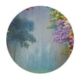 thumbnail image 4 of HAOXIT Spring Fitted Tablecloth with Elastic Edged, Waterproof Round Table Cover for Kitchen Dining Room, Abstract Watercolor Floral Polyester Tablecloths Wipe Clean for Round Table 42-46, 4 of 8