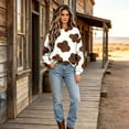 thumbnail image 6 of Guluxicc Women's Graphic Sweatshirts Oversized Pullover Crew Neck Long Sleeve Casual Sweatshirts for Everyday Fall Winter, 6 of 9