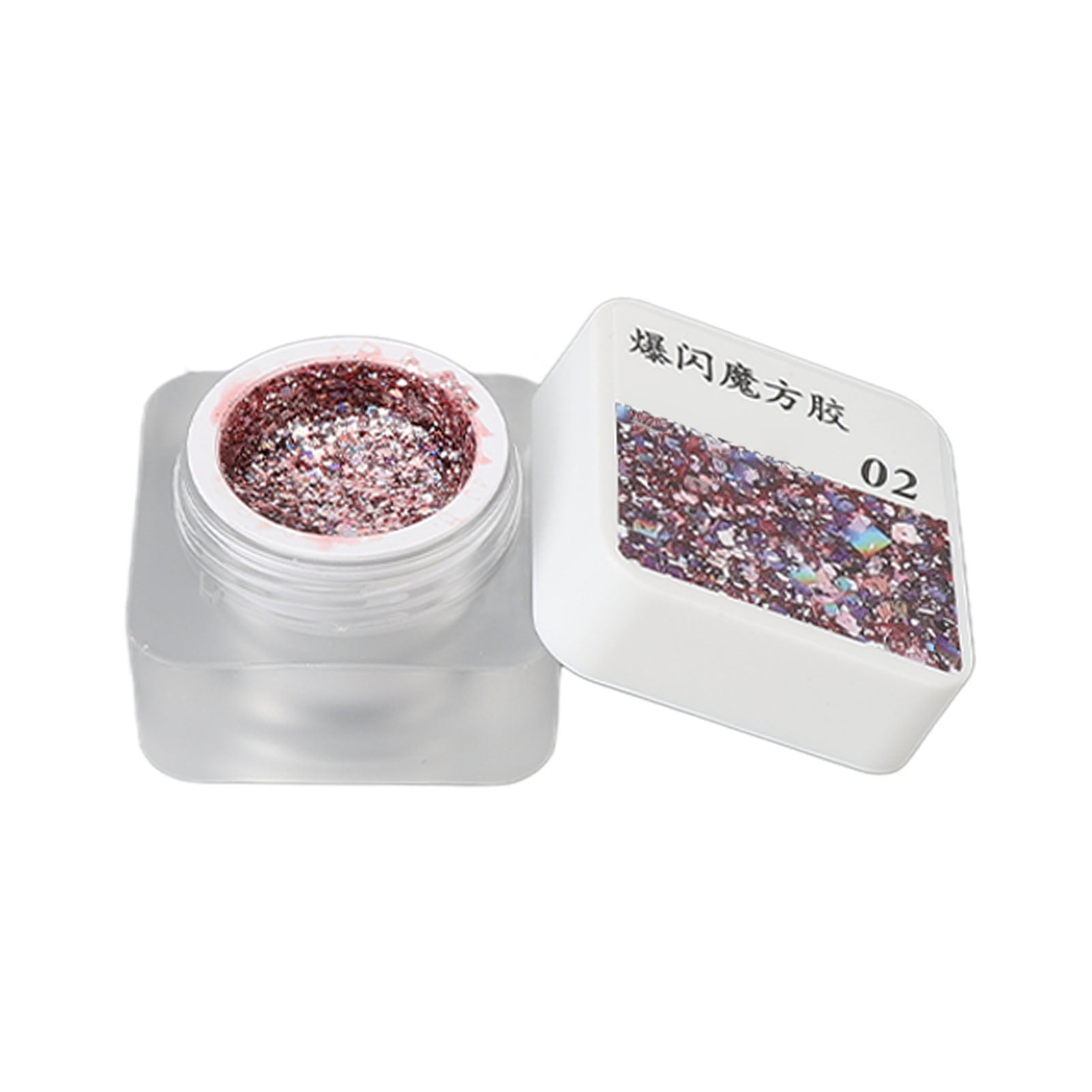 BIMZUC Nail Polish Glue Set 8 Colors Glitter Sparkling Sequins Nail Art Gel Paint Kit for Nail Salon, Long-Lasting UV LED Curing Required, DIY Home Manicure Decoration (4.72 inches / 12 cm)
