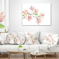 thumbnail image 4 of Designart Mongolia Flower Painting - Watercolor Floral Throw Pillow - 18x18, 4 of 5