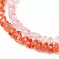 thumbnail image 4 of U8MO 10x Triangle Segmented Multi-color Transparent Glass Bead Strands 4.5x4mm 13.27"-Orange Red, 4 of 4