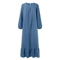 thumbnail image 4 of Womens Abaya Long Sleeve Dress Prayer Clothes Casual Kaftan, 4 of 6
