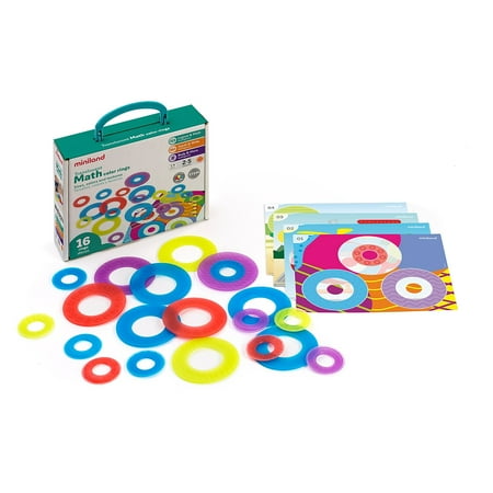 UPC: 8413082321604 | Miniland Educational Translucent Math Color Rings Sorting Toy with Activity Cards