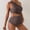 Coffee, variant on Maternity Swimsuit Cutout One Shoulder Bikini Set 2 Piece Bathing Suits High Waist Bottom