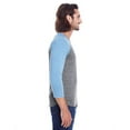 thumbnail image 3 of Threadfast Apparel 302G Unisex Triblend 3/4-Sleeve Raglan, 3 of 3