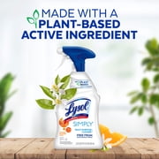 Lysol Simply Multi-Purpose Cleaner Spray 22oz, Orange Blossom Scent, No Harsh Chemicals, Plant-based Active Ingredient, Kills 99.9% of bacteria