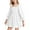 D10;White, variant on YOUYEDIAN Girls Dresses Size 10-12 2025 Summer Casual Ruffle Puff Sleeve Short Dress Cute Square Neck a Line Dress High Waist Plain Dress,Blue 8-9 Years