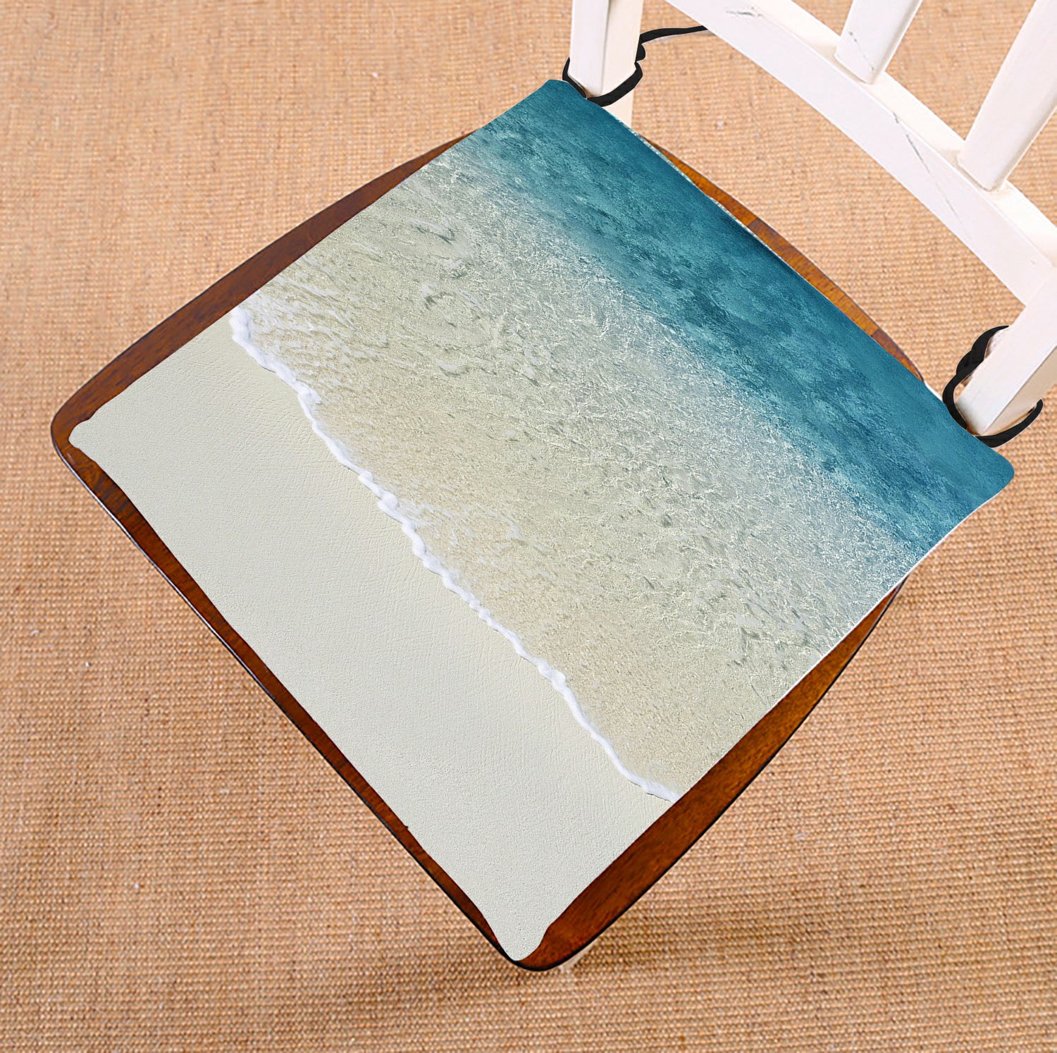 GCKG Beach Chair Pad Seat Cushion Chair Cushion Floor Cushion with Breathable Memory Inner 