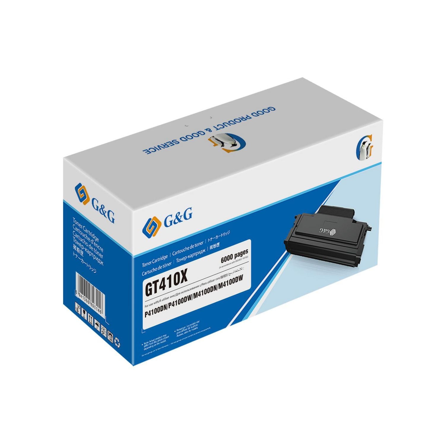 Cartouche de toner noir G&G GT410X, haut rendement
