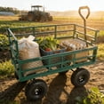 thumbnail image 4 of YINYUN Wagon Cart Garden cart trucks make it easier to transport firewood Rotating Handle and Removable Sides, Utility Heavy Duty Garden Carts and Wagons, 4 of 5