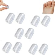Silicone Anti-Friction Toe Protector, Gel Toe Caps for Little Toe, Gel Pinky Toe Caps Sleeves, Breathable Toe Covers, for Corns Blisters and Pain Relief (10PCS)