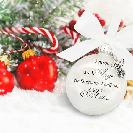 

AMNHDO Christmas Pendant Feather Ball Angel In Heaven Ornaments for Clothes (Mom)