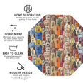 thumbnail image 3 of Honeii Funny Dogs Family print Leather Coaster Set of 4, ideal for safeguarding your furniture from drinks spills and effortless cleanup-Octagon, 3 of 6