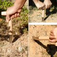 thumbnail image 4 of Dibbler de cerdas de acero inoxidable con mango de madera, Herramienta para perforar agujeros de jardín para plantar semillas y bulbos, Maceta de mano para plantar flores, tulipanes, narcisos, dalias ShuxiuWang 1327533073950, 4 of 4