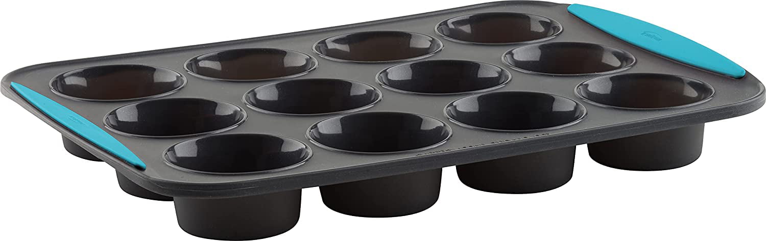 Cavities Trudeau 12 Structured Silicone Muffin pan Tropical
