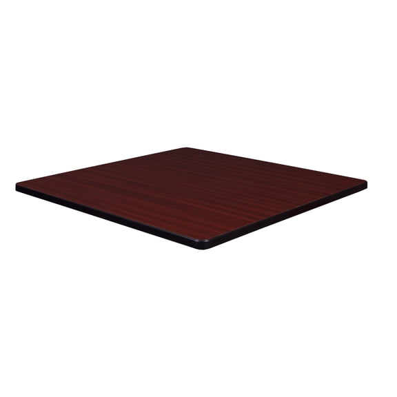 42" Square Laminate Table Top- Mahogany/ Mocha Walnut