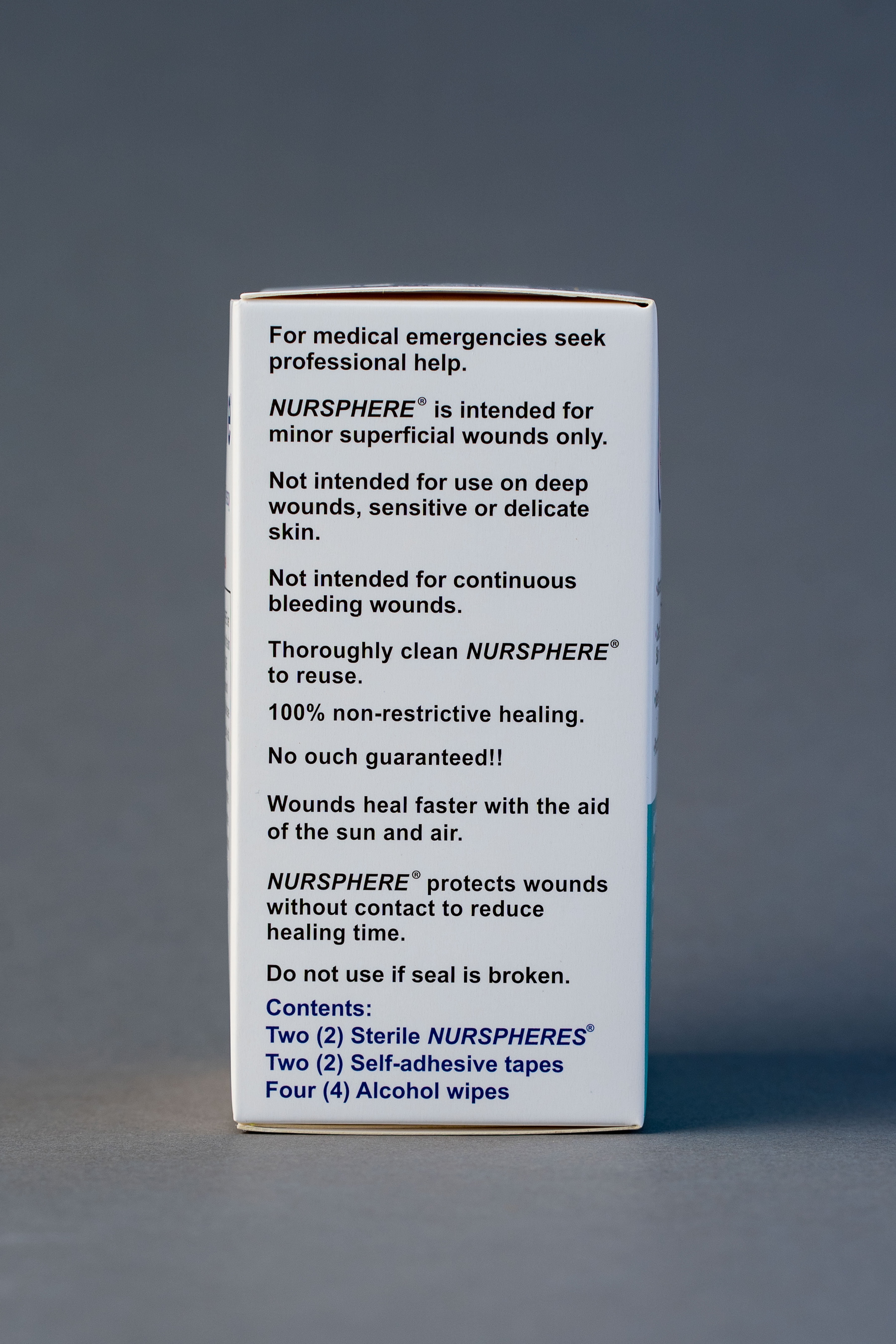 Nursphere® Dome Bandage™ Original Clear with Wound Tracker™ App U.S. Medical Utility Patent No. 12,636,195.