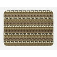 thumbnail image 1 of Safari Bath Mat, African Style Geometrical Pattern with Wild Animals in Horizontal Line Art, Non-Slip Plush Mat Bathroom Kitchen Laundry Room Decor, 29.5 X 17.5 Inches, Black and Brown, Ambesonne, 1 of 2