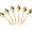 Gold, variant on Espresso Spoons, Mini Coffee Spoon, 4 Inches Stainless Steel Small Spoons for Dessert, Set of 6（Silver)