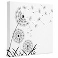 thumbnail image 2 of Ships Next Day Canvas Wall Art 8"x8", Spring Floral Wood Framed Canvas Print Painting, Modern Elegant Pastoral Flowers Black Ready to Hang Small Picture Wall Decor for Home Bathroom Nursery Kitchen, 2 of 9