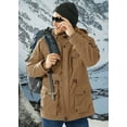 thumbnail image 2 of TACVASEN Men's Winter Coat Military Jacket Fleece Lined Parka Cotton Cargo Outerwear Khaki L, 2 of 7