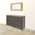 thumbnail image 2 of HomeRoots 524546 62 in. Gray Solid Wood Seven Drawer Triple Dresser, 2 of 5