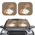 thumbnail image 2 of Fotbe Sunflower Gnomes 4 2-Piece Car Windshield Sun Shade | Sun Blocker for Car Windshield | Foldable Automotive Interior Accessories for Sun Protection-Medium, 2 of 7
