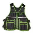 thumbnail image 1 of Almencla Electrician Tool Vest Premium Work Vest for Construction Workshops Craftsmen green, 1 of 8