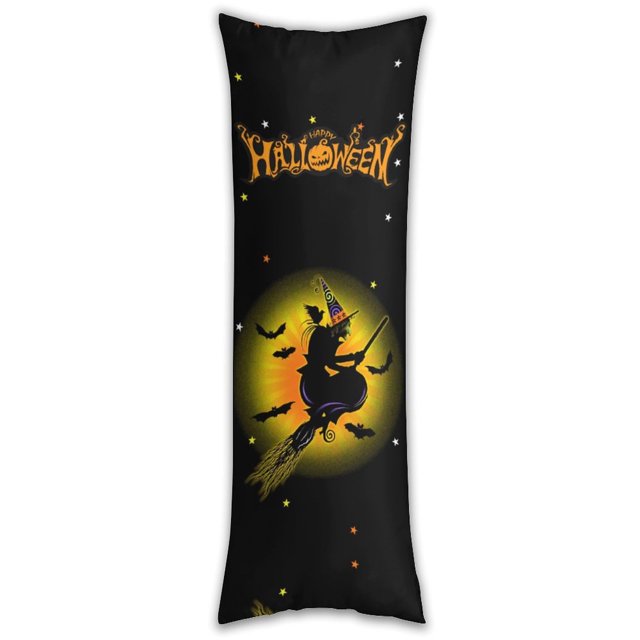 Funda de almohada de Halloween, funda de almohada larga de cuerpo entero, almohada de compañero de juegos para niños, cojín de sofá, muebles para el hogar, decoraciones de cama de 20" x 54"