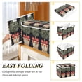 thumbnail image 2 of Yayeee Collapsible Cube Storage Bin with Lid Fabric Closet Decorative Basket with Handles, Beige Striped Trees, 2 of 7
