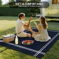 thumbnail image 5 of Fsddascl Pure Dark Blue Outdoor Rug for Patio/Deck/Porch, Non-Slip Large Area Rug 5 x 8 Ft, Simple Solid Color Indoor Outdoor Rugs Washable Area Rugs, Reversible Camping Rug Carpet Runner, 5 of 5