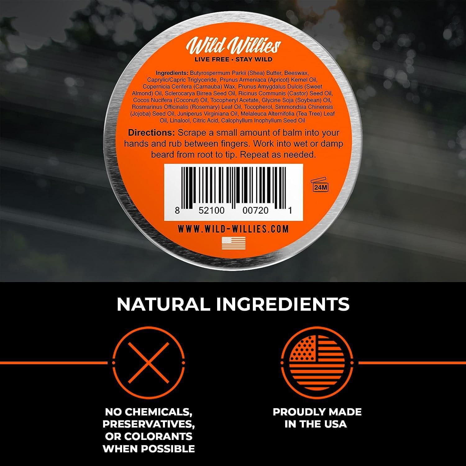 Wild Willies Beard Butter, Premium Beard Balm and Conditioner, 2 Oz