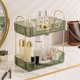 thumbnail image 1 of Organizador de encimera de baño, bandeja de tocador de 2 niveles, estante de encimera multifuncional para gabinete de baño - Verde hoja, 1 of 5