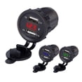 thumbnail image 2 of Encendedor de cigarrillos para coche y motocicleta, cargador USB Dual de 12V-24V, tomas de corriente para coche y barco, cargador de teléfono móvil para coche Tan Jianjun unisex, 2 of 2