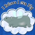 thumbnail image 2 of CafePress - FIN Flying Hippo - Cute Infant Baby Football Bodysuit, 2 of 3