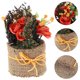 thumbnail image 4 of 1pc Flower Simuled Bonsai Sala de estar Decoraciones para el hogar Decoración del hogar (naranja), 4 of 6
