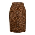 thumbnail image 4 of IROINNID Women's Skirt Fashion Leopard High Waist A-line Skirt Skirt Short Empire Waist Short Solid Color Skirt, 4 of 7