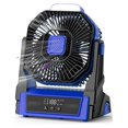Camping Fan with LED Lantern, 20000mAh Rechargeable Battery Operated